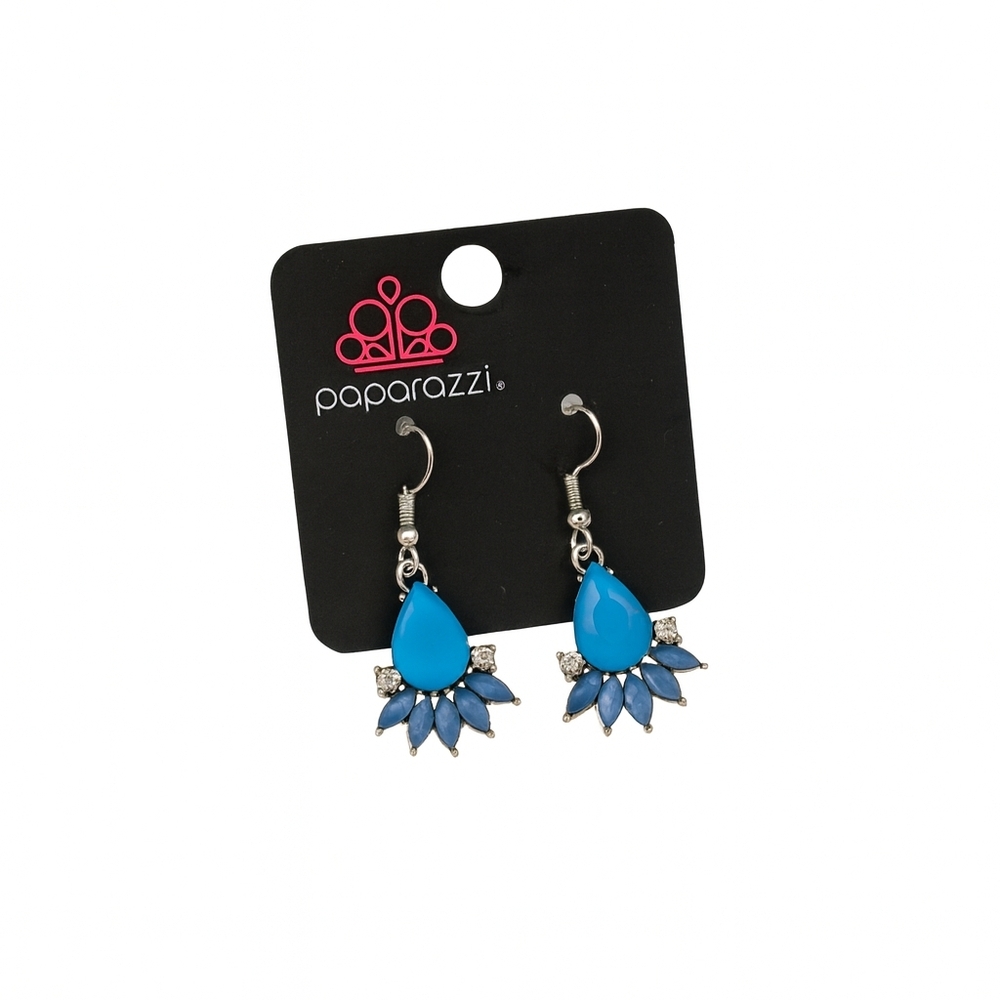 Paparazzi Turquoise and Silver Teardrop Earrings